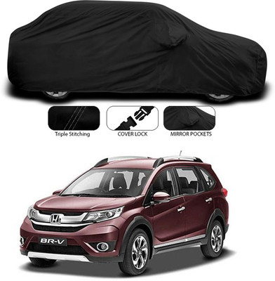 SEBONGO Car Cover For Honda Brio (With Mirror Pockets)(Black)