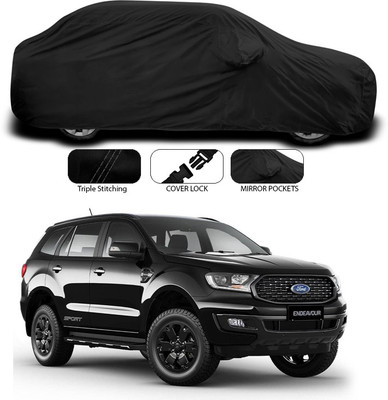 ANTHUB Car Cover For Ford Endeavour (With Mirror Pockets)(Black)