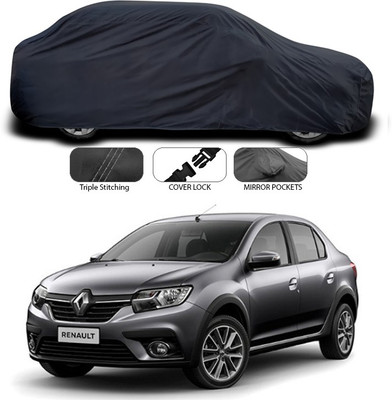 ANTHUB Car Cover For Renault Logan (Without Mirror Pockets)(Black)
