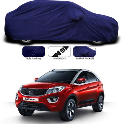 ANTHUB Car Cover For Tata Nexon (With Mirror Pockets)(Blue)
