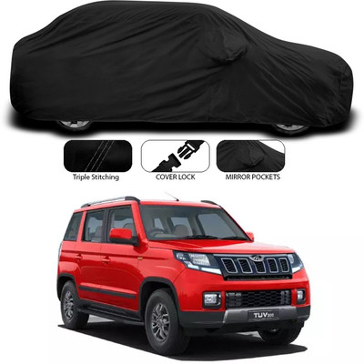 SEBONGO Car Cover For Mahindra TUV300 (With Mirror Pockets)(Black)