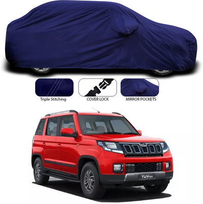ANTHUB Car Cover For Mahindra TUV300 (With Mirror Pockets)(Blue)