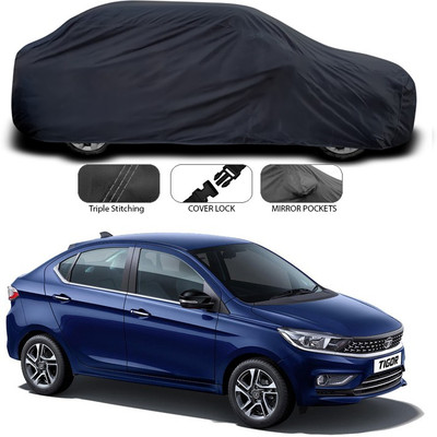 ANTHUB Car Cover For Tata Tigor (With Mirror Pockets)(Black)