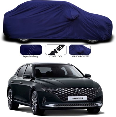 SEBONGO Car Cover For Hyundai Grandeur (With Mirror Pockets)(Blue)