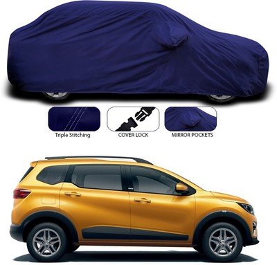 SEBONGO Car Cover For Renault Triber (With Mirror Pockets)(Blue)