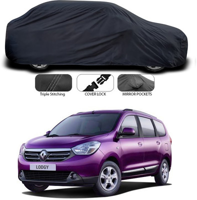 ANTHUB Car Cover For Renault Lodgy (With Mirror Pockets)(Black)