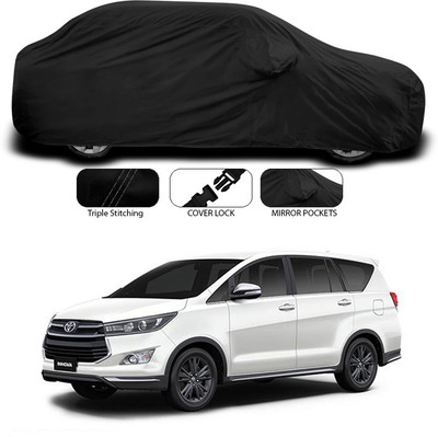 ANTHUB Car Cover For Toyota Innova (With Mirror Pockets)(Black)