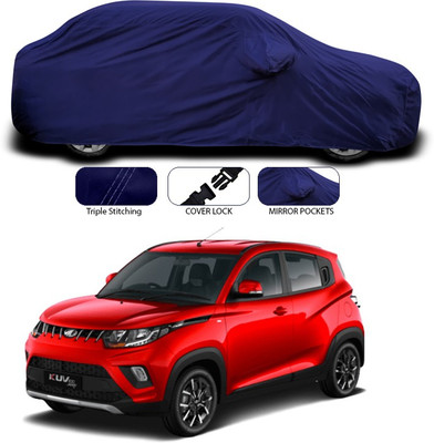 ANTHUB Car Cover For Mahindra KUV100 (With Mirror Pockets)(Blue)