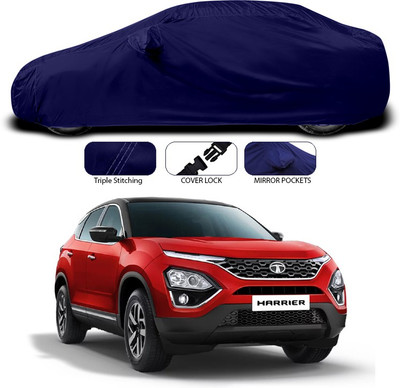 SEBONGO Car Cover For Tata Harrier (With Mirror Pockets)(Blue)