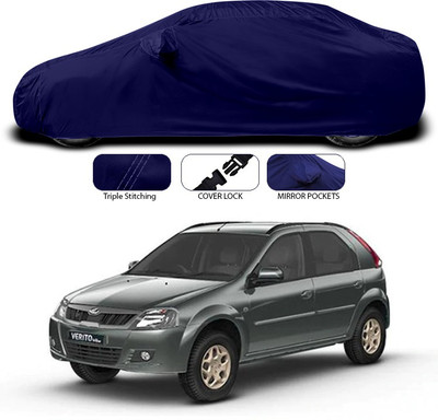 SEBONGO Car Cover For Mahindra Verito Vibe (With Mirror Pockets)(Blue)
