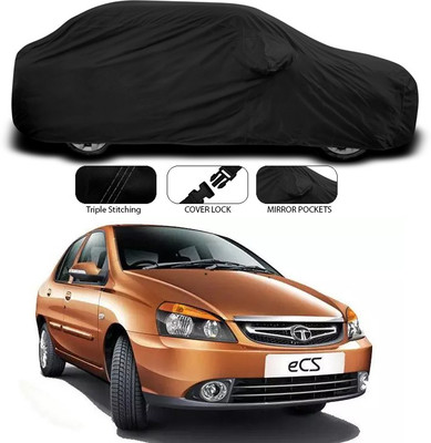 ANTHUB Car Cover For Tata Indigo CS (With Mirror Pockets)(Black)