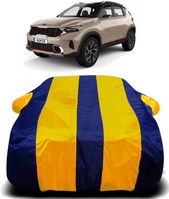 AUCTIMO Car Cover For Kia Sonet (With Mirror Pockets)(Yellow)