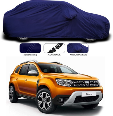 ANTHUB Car Cover For Renault Duster (With Mirror Pockets)(Blue)