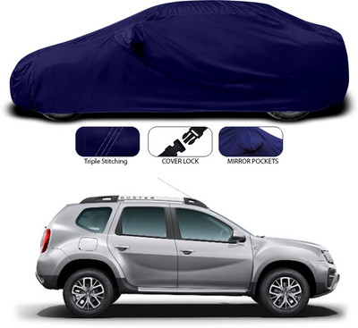 ANTHUB Car Cover For Renault Duster (With Mirror Pockets)(Blue)