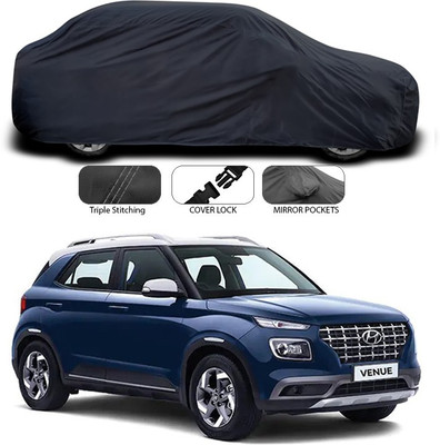 ANTHUB Car Cover For Hyundai Venue (Without Mirror Pockets)(Black)