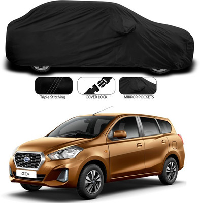 SEBONGO Car Cover For Nissan Go+ (With Mirror Pockets)(Black)