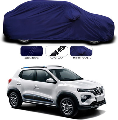 ANTHUB Car Cover For Renault Kwid (With Mirror Pockets)(Blue)