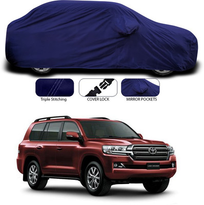 SEBONGO Car Cover For Toyota Land Cruiser (With Mirror Pockets)(Blue)