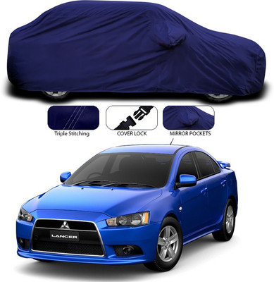 SEBONGO Car Cover For Mitsubishi Lancer (With Mirror Pockets)(Blue)
