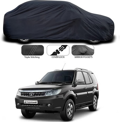 SEBONGO Car Cover For Tata Safari Storme (Without Mirror Pockets)(Grey)