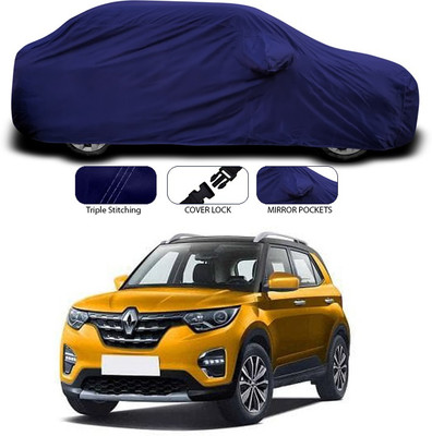 ANTHUB Car Cover For Renault Kwid (With Mirror Pockets)(Blue)