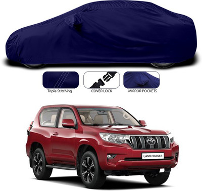 SEBONGO Car Cover For Toyota Land Cruiser (With Mirror Pockets)(Blue)