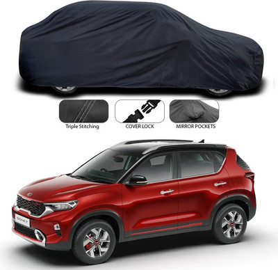 ANTHUB Car Cover For Kia Sonet (Without Mirror Pockets)(Black)