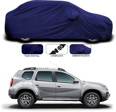 ANTHUB Car Cover For Renault Duster (With Mirror Pockets)(Blue)