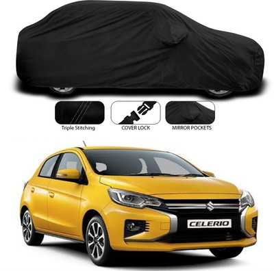 ANTHUB Car Cover For Maruti Suzuki Celerio (With Mirror Pockets)(Black)
