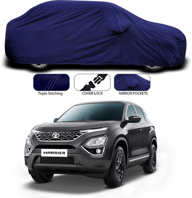 SEBONGO Car Cover For Tata Harrier (With Mirror Pockets)(Blue)
