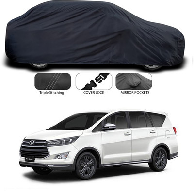 ANTHUB Car Cover For Toyota Innova (With Mirror Pockets)(Black)