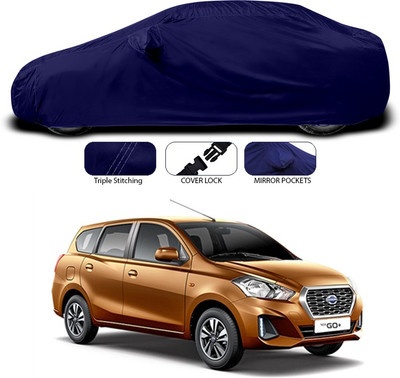 ANTHUB Car Cover For Datsun Go+ (With Mirror Pockets)(Blue)