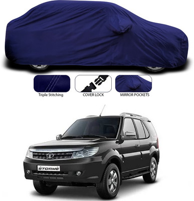 SEBONGO Car Cover For Tata Safari Storme (With Mirror Pockets)(Blue)