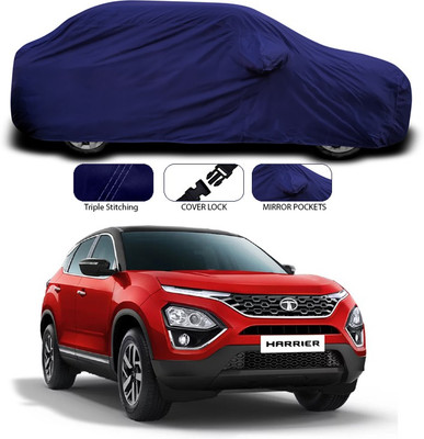 SEBONGO Car Cover For Tata Harrier (With Mirror Pockets)(Blue)