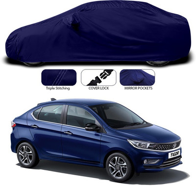 ANTHUB Car Cover For Tata Tigor (With Mirror Pockets)(Blue)