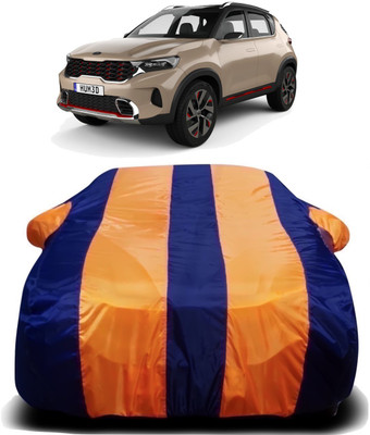 AUCTIMO Car Cover For Kia Sonet (With Mirror Pockets)(Orange)