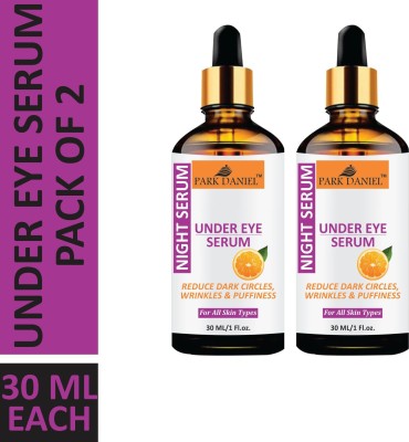 PARK DANIEL Under Eye Serum Enriched with Vitamin C, B3 & E with Anti Wrinkle Benefits Combo pack of 2 Bottles of 30 ml(60 ml)(60 ml)