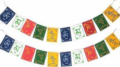 Auto MT Tibetan Buddhist Prayer Flags Rectangle Car Window Flag(Cotton)