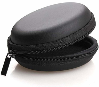 Viraan Leather Zipper Headphone Case For Universal(Black)