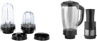 SPHINIX Bullet Jar Set of 2 (530 ML & 350 ML) & Juicer Jar With Fruit Filter Mixer Juicer Jar(1250 ml)