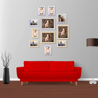 Artzfolio Polymer Wall Photo Frame(Multicolor, 11 Photo(s), 4x6-7pc;6x6-1pc;8x10-3pc;SET OF 11 PCS)