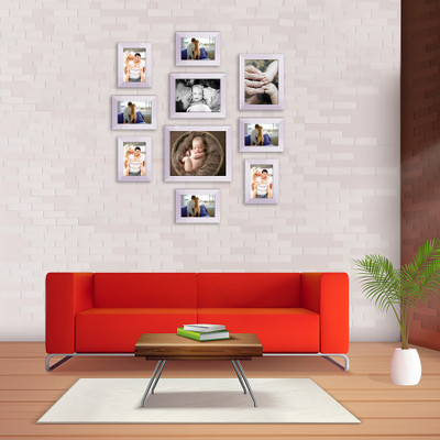 Artzfolio Polymer Wall Photo Frame(Multicolor, 10 Photo(s), 4x6-7pc;6x8-2pc;8x10-1pc;SET OF 10 PCS)