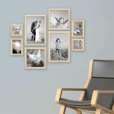 Artzfolio Polymer Wall Photo Frame(Multicolor, 8 Photo(s), 6x6-2pc;6x8-4pc;8x10-2pc;SET OF 8 PCS)
