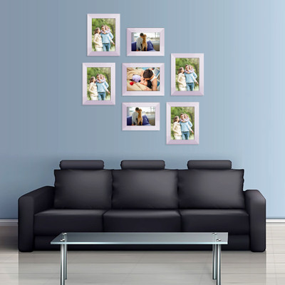 Artzfolio Polymer Wall Photo Frame(Multicolor, 7 Photo(s), 4x6-2pc;5x7-5pc;SET OF 7 PCS)
