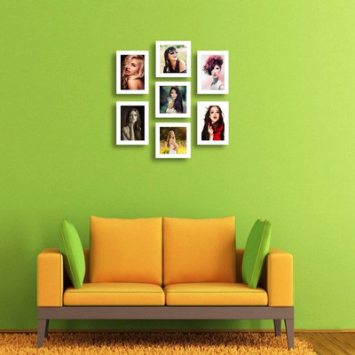 Artzfolio Polymer Wall Photo Frame(Multicolor, 7 Photo(s), 4x6-4pc;6x6-3pc;SET OF 7 PCS)