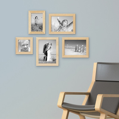 Artzfolio Polymer Wall Photo Frame(Multicolor, 5 Photo(s), 4x6-1pc;6x6-1pc;6x8-3pc;SET OF 5 PCS)