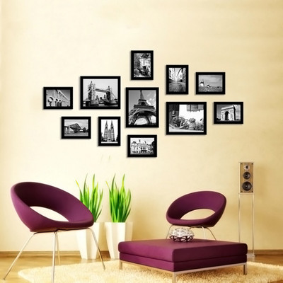 Artzfolio Polymer Wall Photo Frame(Multicolor, 11 Photo(s), 4x6-8pc;6x6-2pc;6x8-1pc;SET OF 11 PCS)