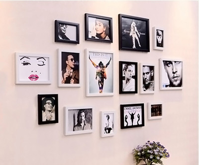 Artzfolio Polymer Wall Photo Frame(Multicolor, 15 Photo(s), 4x6-5pc;5x7-7pc;6x10-3pc;SET OF 15 PCS)