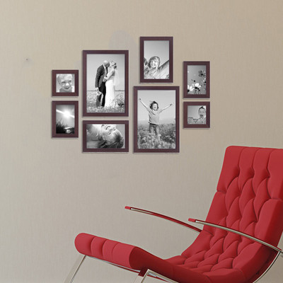 Artzfolio Polymer Wall Photo Frame(Multicolor, 8 Photo(s), 6x6-2pc;6x8-4pc;8x10-2pc;SET OF 8 PCS)