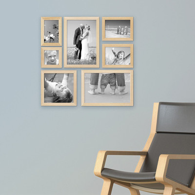 Artzfolio Polymer Wall Photo Frame(Multicolor, 7 Photo(s), 6x6-1pc;6x8-4pc;8x10-2pc;SET OF 7 PCS)
